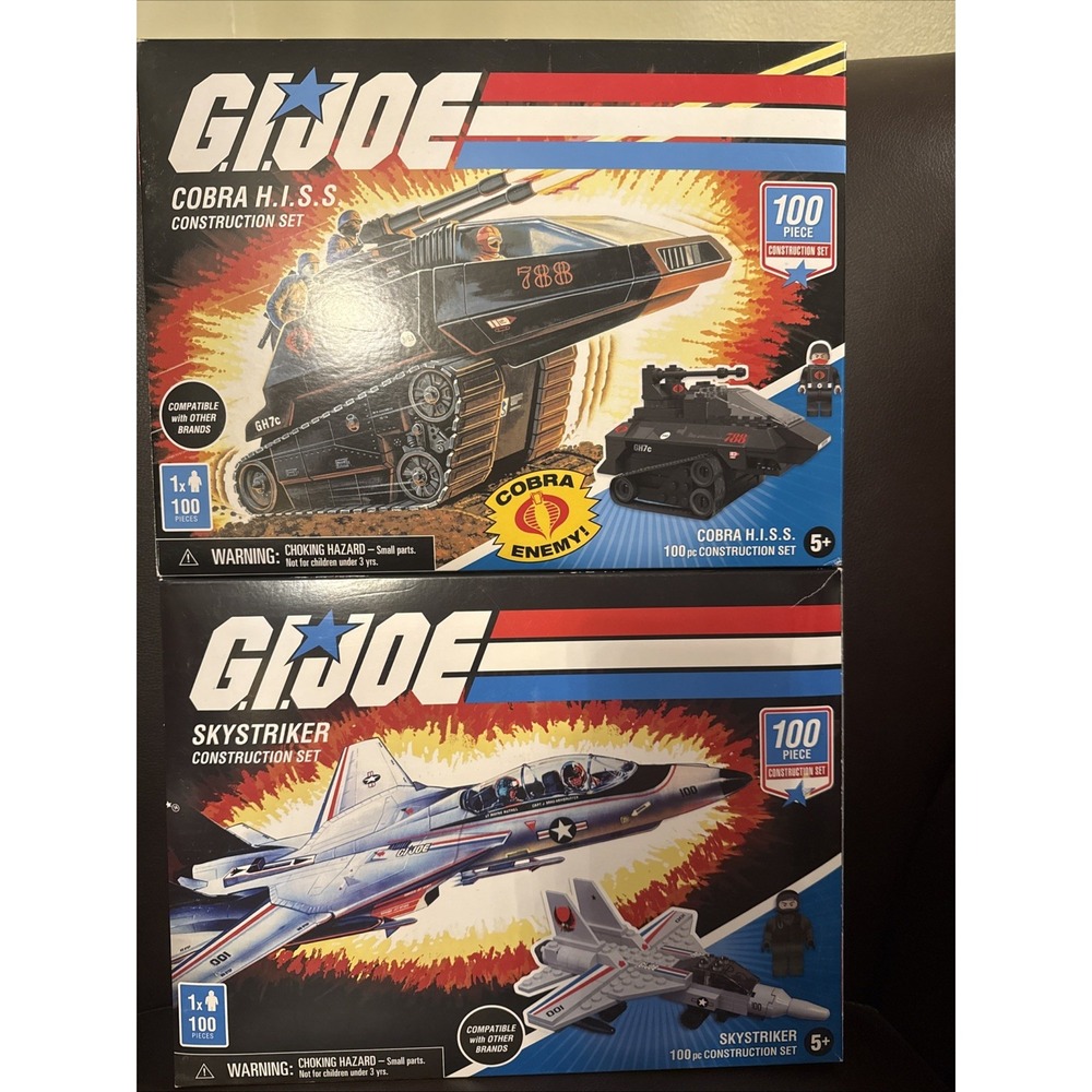 GI Joe Forever Clever Skystriker & Cobra HISS Construction Set Lot 100pc Each